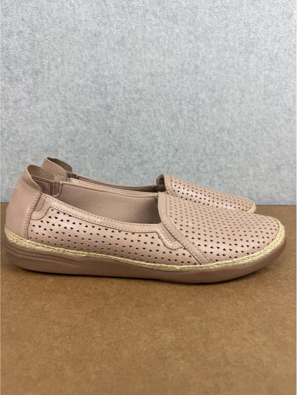 Clark’s Elaina Ruby Leather Espadrille Flat